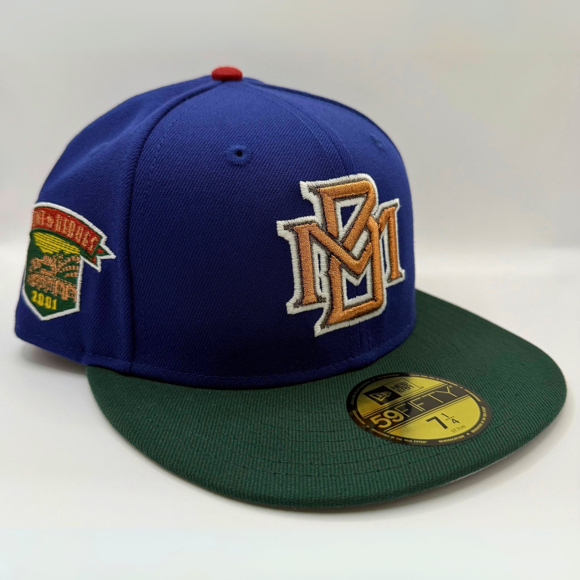 Angled view of Milwaukee Brewers Home of Heroes 59Fifty Fitted Hat